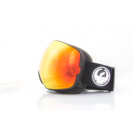 Dragon X2s Black Lumalens Red Ion Snowboard Goggles
